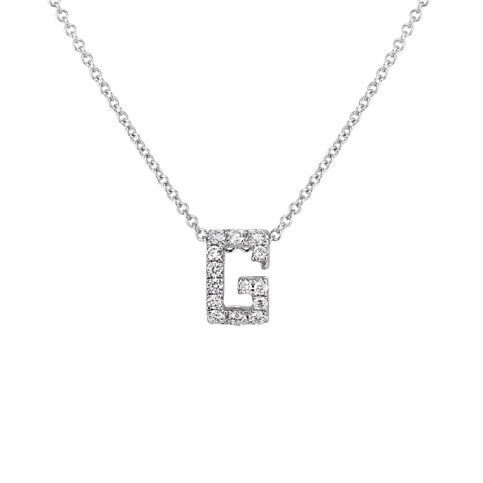 Náhrdelník s diamantmi Diamond Letter