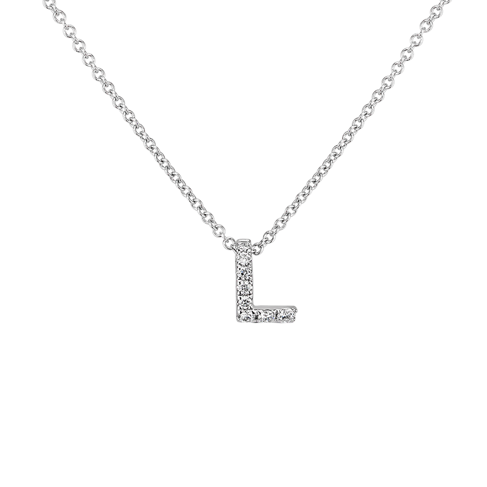 Náhrdelník s diamantmi Diamond Letter