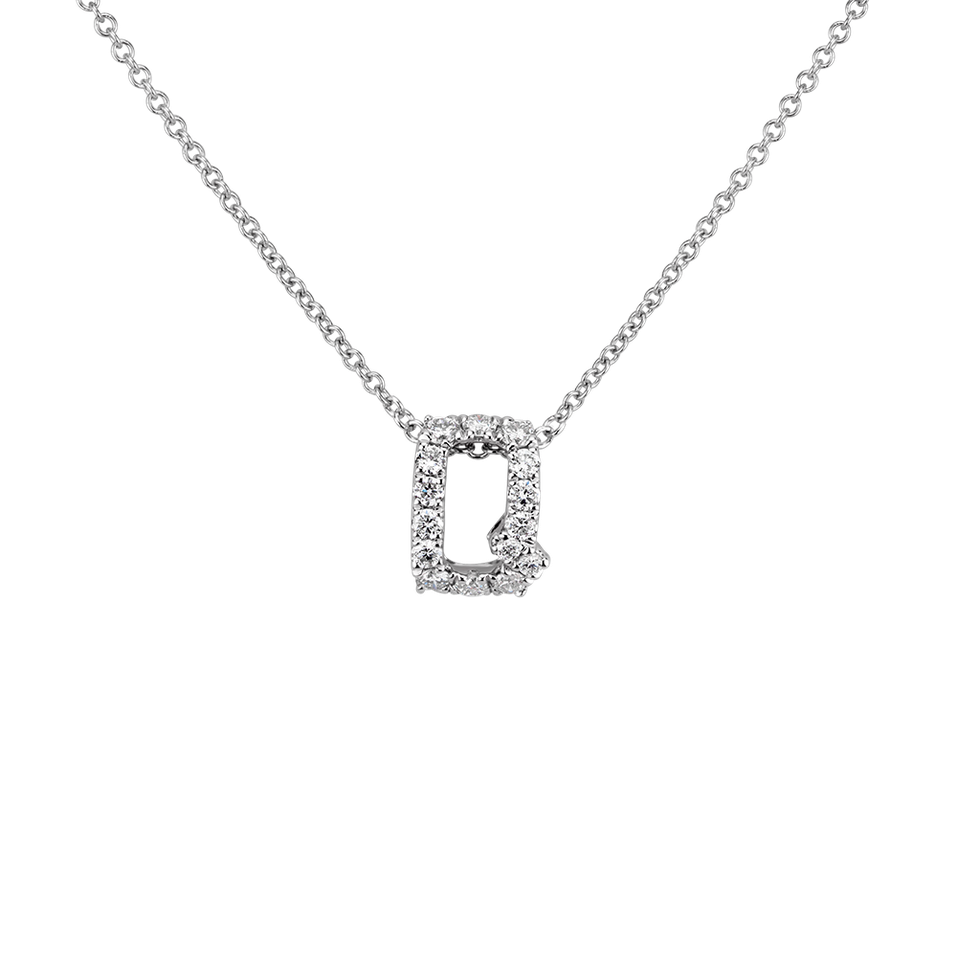 Náhrdelník s diamantmi Diamond Letter