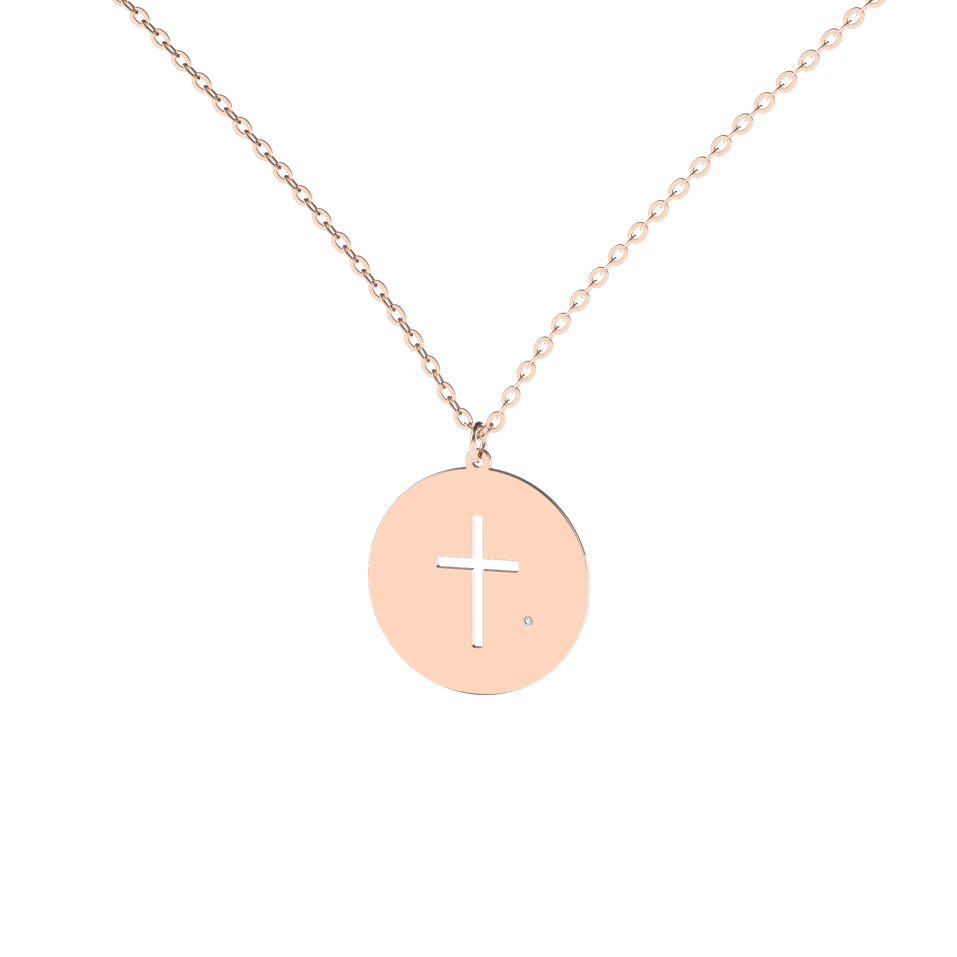 Náhrdelník s diamantom Cross