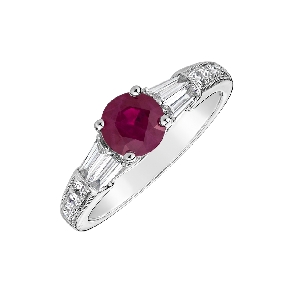 Prsteň s rubínom a diamantmi Ruby Sparkle