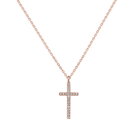 Náhrdelník s diamantmi Shimmering Cross