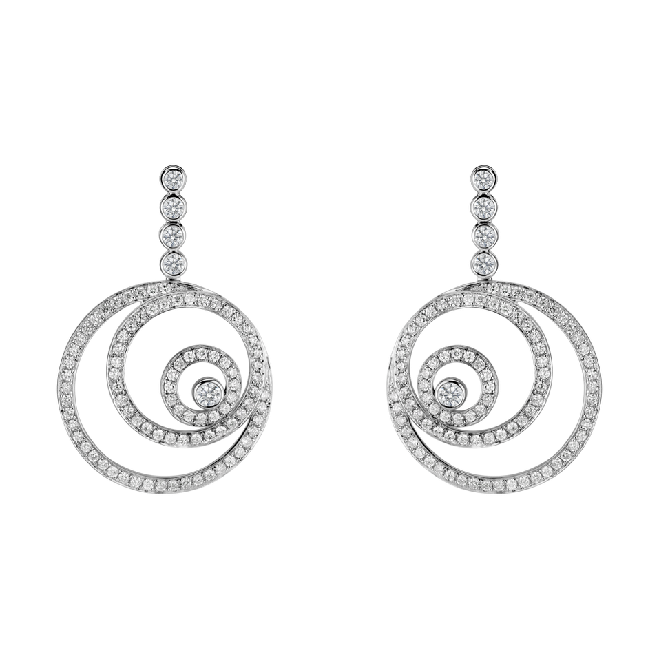 Náušnice s diamantmi Noble Spiral