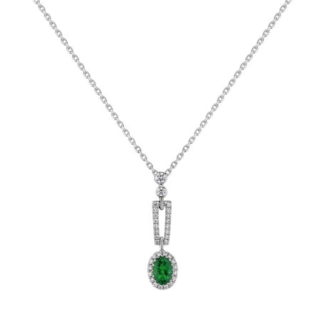 Přívěsok so smaragdom a diamantmi Royal Emerald