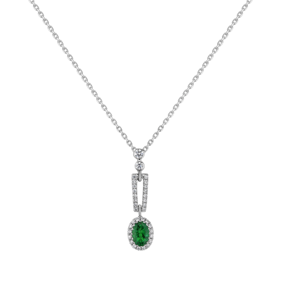 Přívěsok so smaragdom a diamantmi Royal Emerald