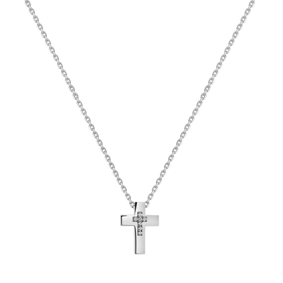 Náhrdelník s diamantmi Shiny Cross