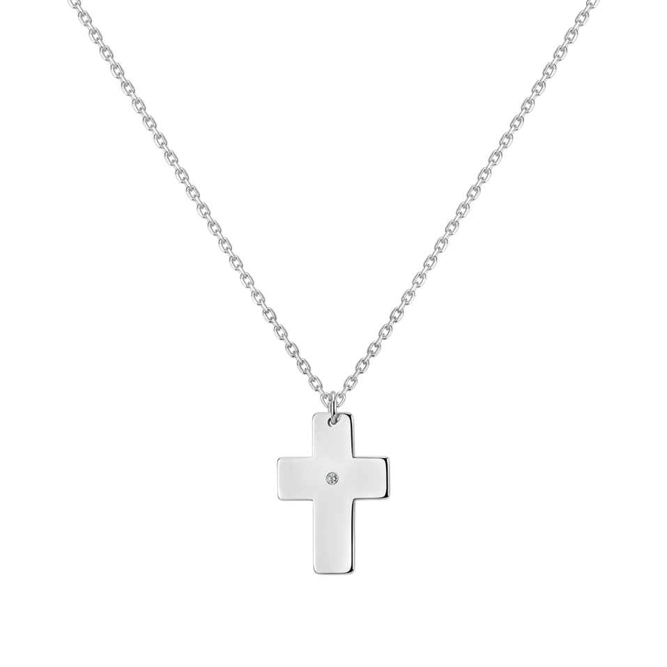 Náhrdelník s diamantom Cross of Declaration