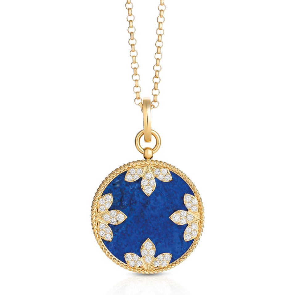 Náhrdelník s diamantmi a lapis lazuli Venetian Medallions