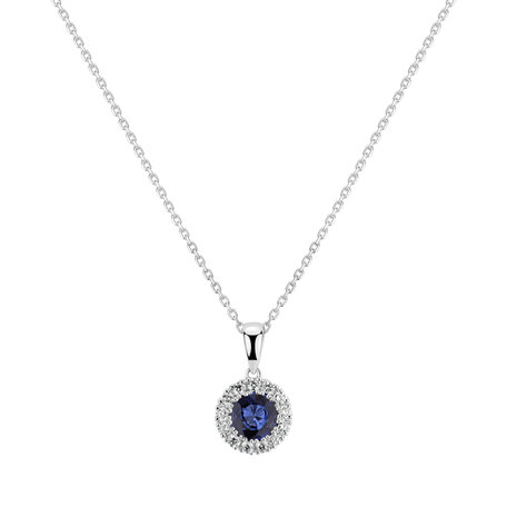 Přívěsok so zafírom a diamantmi Sapphire Eye