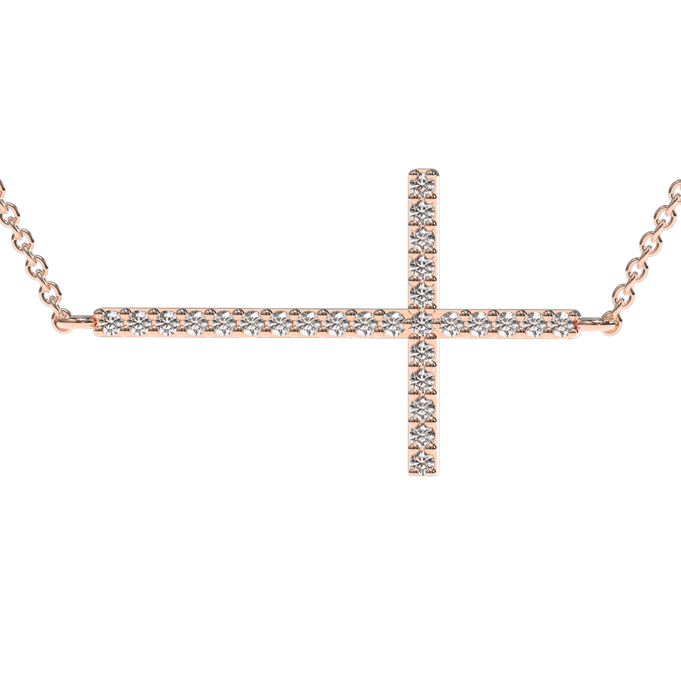 Náhrdelník s diamantmi Cross