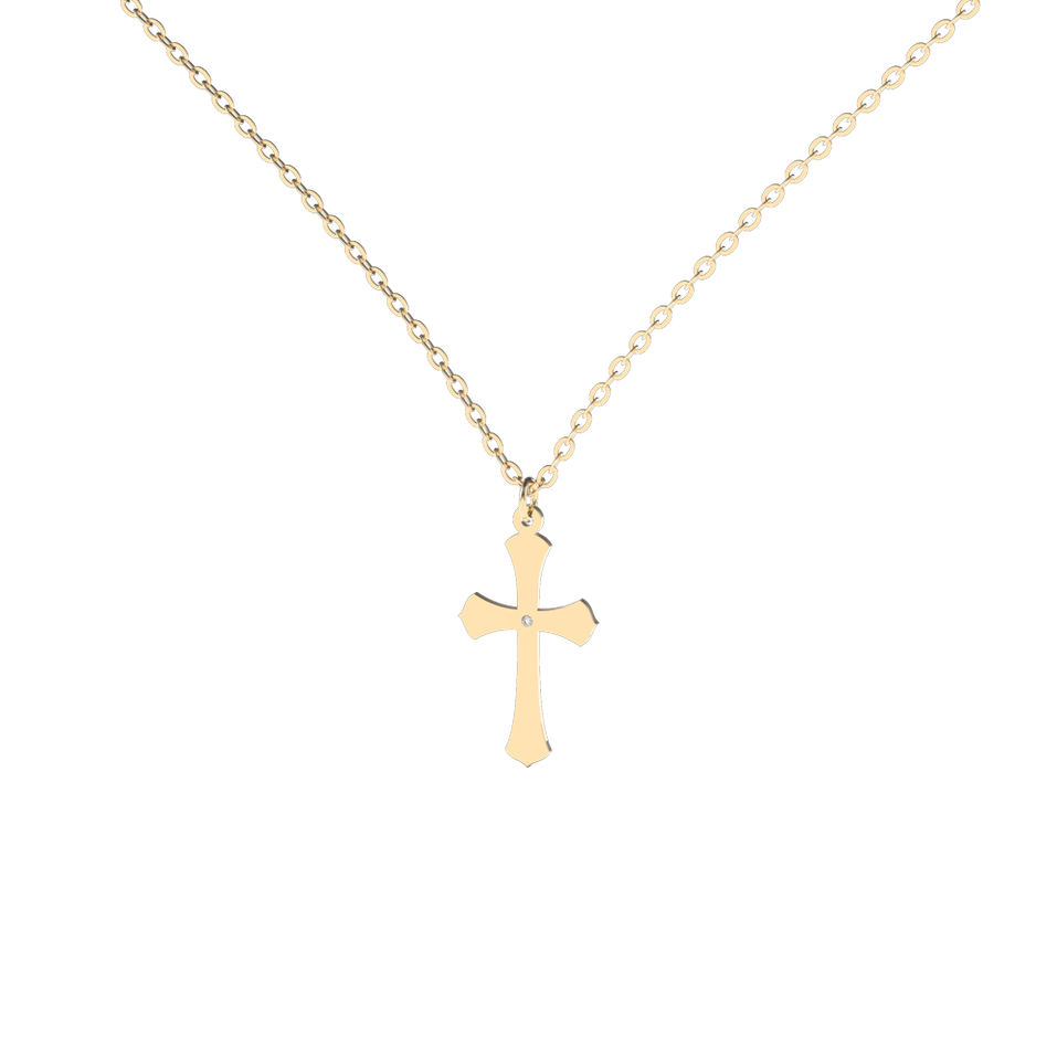 Náhrdelník s diamantom Classic Cross