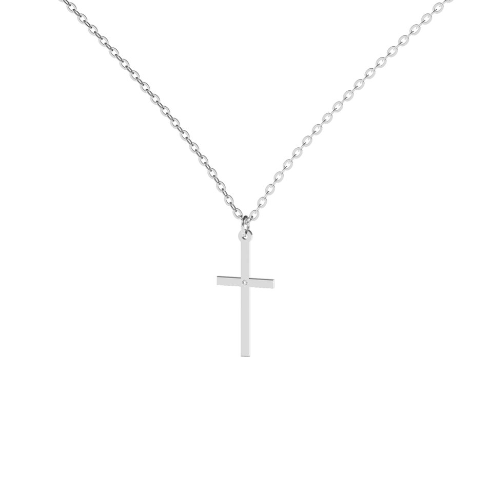 Náhrdelník s diamantom Cross