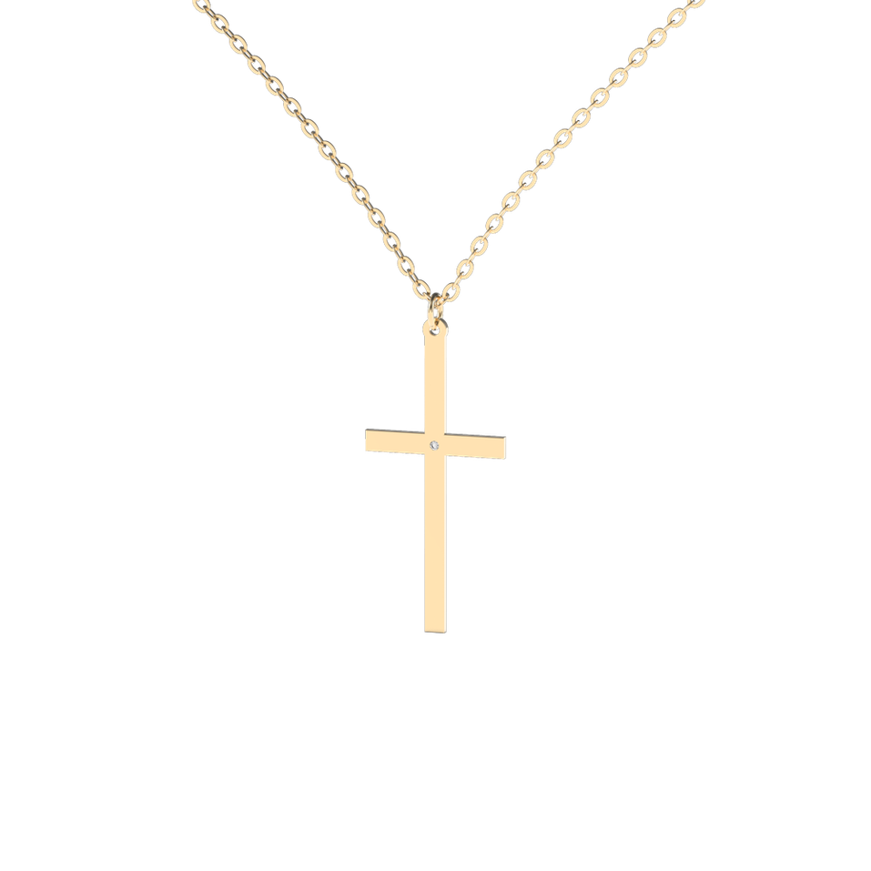 Náhrdelník s diamantom Cross